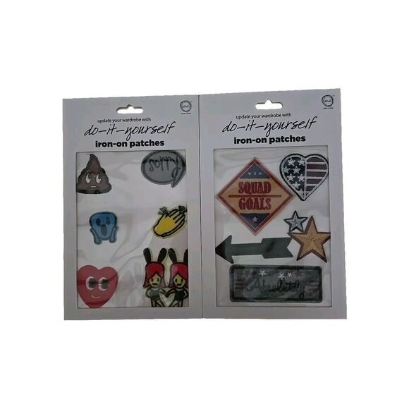 Vintage Shildy Do It Yourself Iron On Patches 2 Packages Of 6 In Each New Sealed - Picture 1 of 2